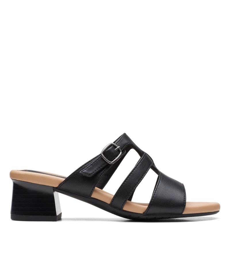 Clarks - Desirae Palm Black Leather